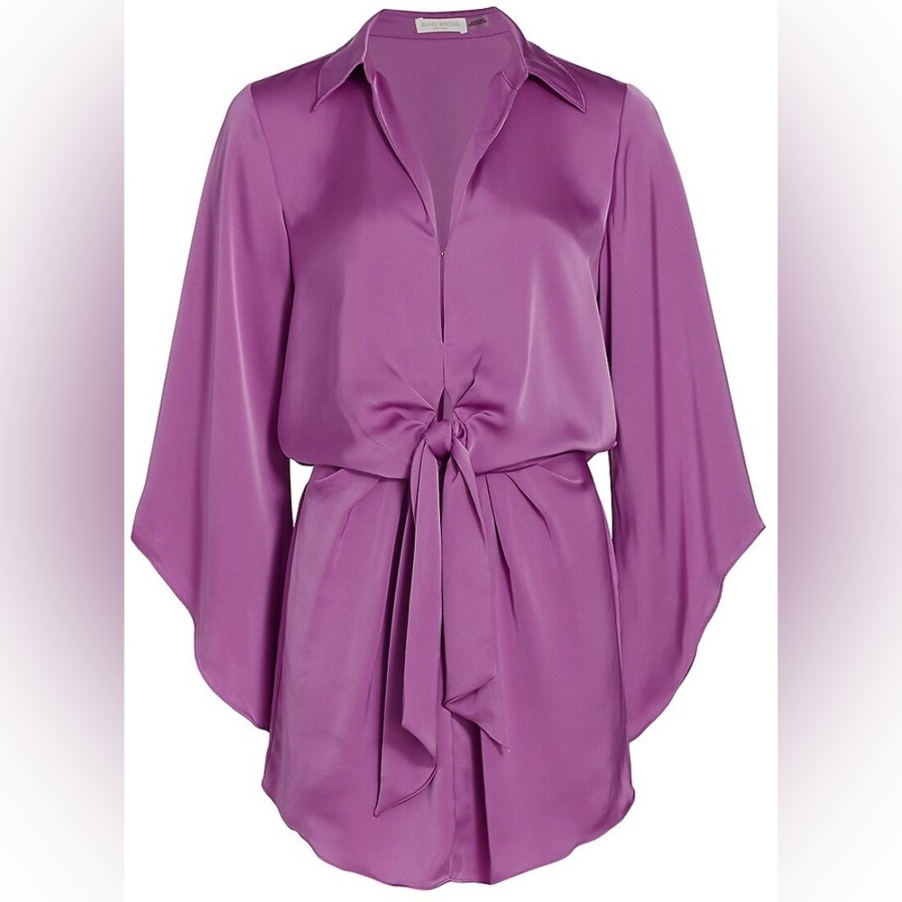 Ramy Brook Penny Knot Butterfly Sleeve Dress in Petunia